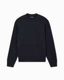 Double jersey sweatshirt with embossed EA logo embroidery