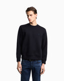 Double jersey sweatshirt with embossed EA logo embroidery