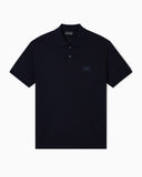 Jersey polo shirt with embossed EA logo embroidery