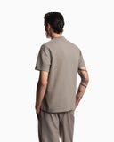Jersey T-shirt with all-over jacquard lettering