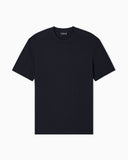 Jersey T-shirt with all-over jacquard lettering