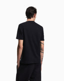 Jersey T-shirt with all-over jacquard lettering
