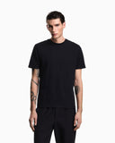Jersey T-shirt with all-over jacquard lettering