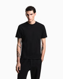 Jersey T-shirt with all-over jacquard lettering