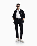 Nylon blouson with logo embroidery