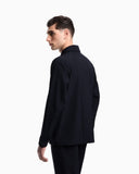 Nylon blouson with logo embroidery