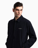 Nylon blouson with logo embroidery