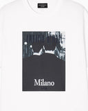 Icon jersey T-shirt with photographic print and embroidery