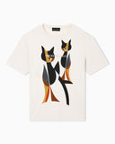 Après jersey T-shirt with a cat theme