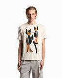 Après jersey T-shirt with a cat theme