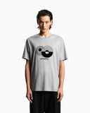 Jersey T-shirt with op-art embroidery