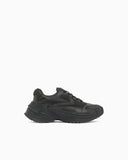 Suede and mesh sneakers