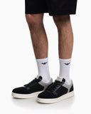Cordura sneakers with suede details