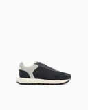 Cordura sneakers with suede details and side logo