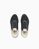 Cordura sneakers with suede details and side logo
