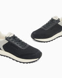Cordura sneakers with suede details and side logo