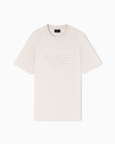 Slim-fit heavy jersey T-shirt with domed eagle