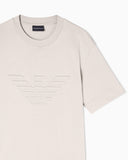 Slim-fit heavy jersey T-shirt with domed eagle
