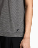 Lyocell-blend jersey T-shirt with all-over micro pattern print