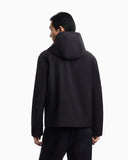 Nylon blouson with hood and heat-taped zips