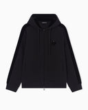 Lunar New Year double-jersey hooded zip-up sweatshirt with patch and tape