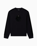 Lunar New Year double-jersey sweatshirt with oversized patch and tape