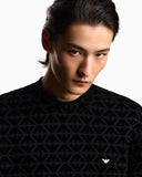 Lunar New Year double-jersey sweatshirt with all-over flocked eagles