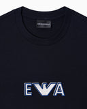 Heavy jersey T-shirt with metal logo embroidery