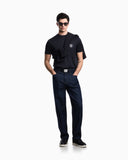 Lyocell-blend jersey T-shirt with French bulldog patch