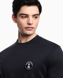 Lyocell-blend jersey T-shirt with French bulldog patch
