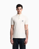 Piqué polo shirt with French bulldog patch