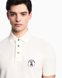 Piqué polo shirt with French bulldog patch