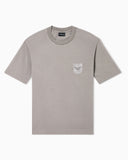 Heavy jersey T-shirt with shield embroidery