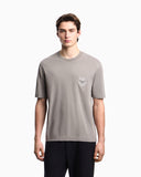 Heavy jersey T-shirt with shield embroidery
