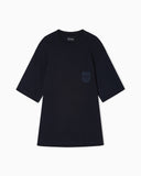 Heavy jersey T-shirt with shield embroidery