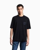 Heavy jersey T-shirt with shield embroidery