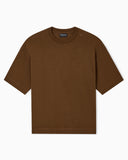 Oversized T-shirt in heavy jersey with micro eagle embroidery
