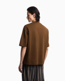 Oversized T-shirt in heavy jersey with micro eagle embroidery