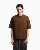Oversized T-shirt in heavy jersey with micro eagle embroidery
