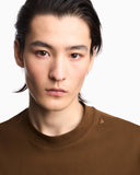 Oversized T-shirt in heavy jersey with micro eagle embroidery