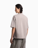 Oversized T-shirt in heavy jersey with micro eagle embroidery