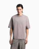 Oversized T-shirt in heavy jersey with micro eagle embroidery