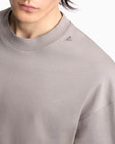 Oversized T-shirt in heavy jersey with micro eagle embroidery