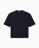 Oversized T-shirt in heavy jersey with micro eagle embroidery
