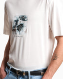Lyocell-blend jersey T-shirt with printed and embroidered graphics