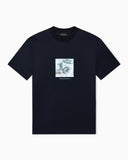 Lyocell-blend jersey T-shirt with printed and embroidered graphics