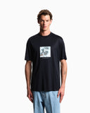 Lyocell-blend jersey T-shirt with printed and embroidered graphics