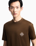 Slim-fit Lyocell-blend jersey T-shirt with logo patch
