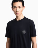 Slim-fit Lyocell-blend jersey T-shirt with logo patch