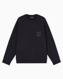 French terry jersey sweatshirt with shield embroidery
